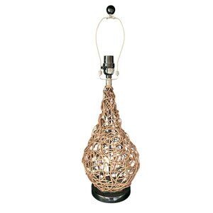 Nantucket - Woven Twig Bohemian Coastal Lamp (No Shade) Stands 25" Tall